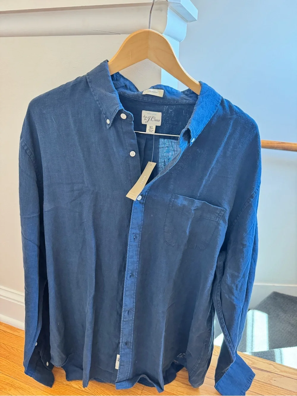 J. Crew Men’s Navy Button-Down Casual Shirt